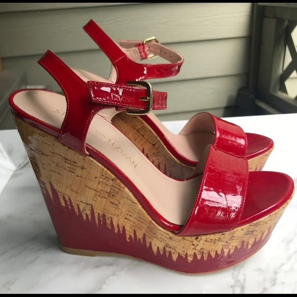 Stuart Weitzman wedge sling sandals - Picture 3 of 10